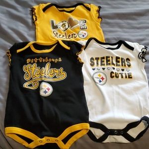 6-9 mo Pittsburgh Steelers onesie lot